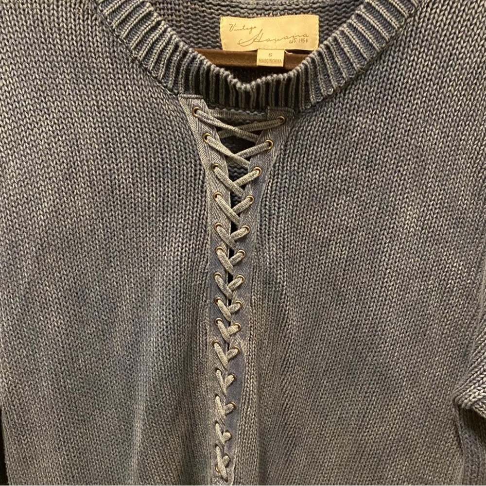 Vintage Havana Navy Knit Sweater